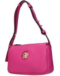 Versace - Roze Leren Schoudertas Met Voor Detail - Lyst