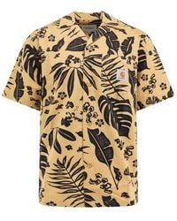 Carhartt - Camicia in cotone con stampa floreale e colletto a bowling - Lyst