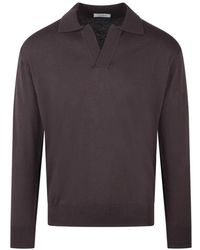 Paolo Pecora - Slim Fit Baumwollstrick Poloshirt - Lyst