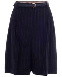 Max Mara - Korte Broeken ,Blauw ,Short - Lyst