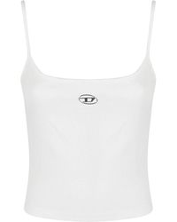 DIESEL - Tops ,Wit ,Katoen T-Hupy-Od Tanktop - Lyst