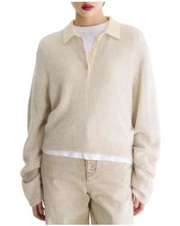 Bellerose - Tops ,Wol Dusto Gestreepte Polo - Lyst