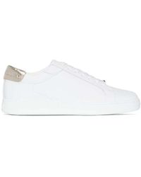 Jimmy Choo - Sneakers in pelle bianca con retro in metallo - Lyst