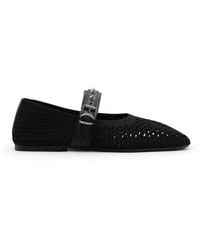 Ash - Schwarze Ballerinas Mit Nieten - Lyst