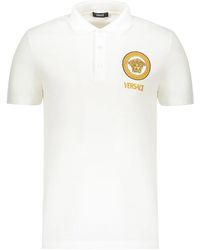 Versace - Poloshirt Mit Logo-Stickerei - Lyst