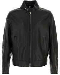 BOSS - Leather Jackets - Lyst