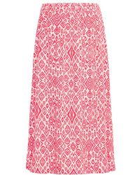Ichi - Geranium Diamond Ikat Midi Rock - Lyst