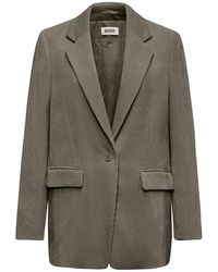 DRYKORN - Jassen ,Grijs ,Polyester Glendale 10 Cord Blazer - Lyst