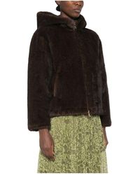 Ermanno Scervino - Jassen ,Bruin ,Faux Fur & Shearling Jassen - Lyst