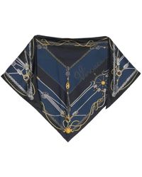 Versace - Accessorio in twill di seta con stampa nautica - Lyst