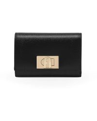 Furla - Leder Mini Geldbörse Mit Logo Verschluss - Lyst