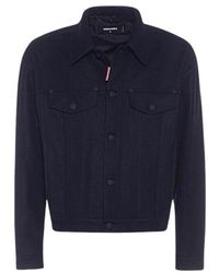 DSquared² - Jassen ,Blauw ,Wol Light Jacket - Lyst