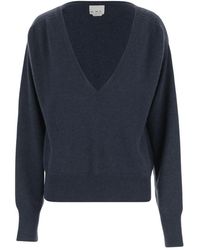 Sa Su Phi - Marine Kaschmir V-Ausschnitt Pullover - Lyst
