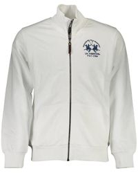 La Martina - Hoodies & Sweatvesten ,Wit ,Katoen Sweatshirt Met Lange Mouwen - Lyst