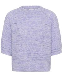 Saint Tropez - Truien & Vesten ,Paars ,Ronde Hals Gebreid - Lyst