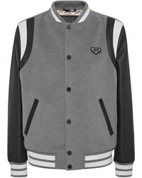 Philipp Plein - Jassen ,Grijs ,Wol Composed Bomber Jacket - Lyst