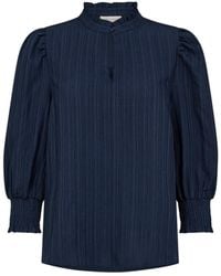 Freequent - Elegante Bluse Mit V-Ausschnitt Und Puffärmeln - Lyst