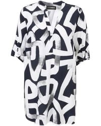 Doris Streich - Bluse Mit Grafischem Print Und 3/4-Ärmeln - Lyst