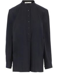 Carven - Wol Trui Met Halve Knoopsluiting - Lyst