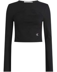 Calvin Klein - T-shirt milano cut out long - Lyst