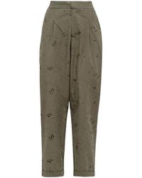 Alpha Studio - Broeken ,Grijs ,Geplooide Broek - Lyst