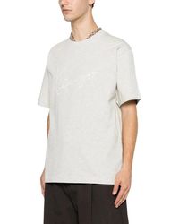KENZO - Tops ,Grijs ,T-Shirt Met Ronde Hals En Geborduurd Logo - Lyst