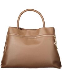 Twinset - Tassen ,Bruin ,Polyester Shopper Bag Met Zak En Ovale T-Sluiting - Lyst