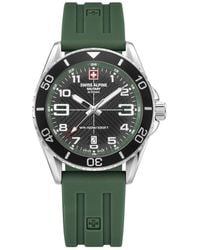 Swiss Alpine Military - Herren Armbanduhr Taucheruhr Raptor Dunkelgrün 7029.1834 - Lyst