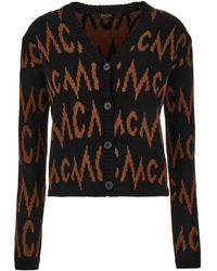 MCM - Geborduurde Kasjmier Blend Cardigan - Lyst