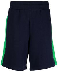 Moschino - Korte Broeken ,Blauw ,Katoen Blauwe Casual Katoenen Shorts Voor Mannen - Lyst