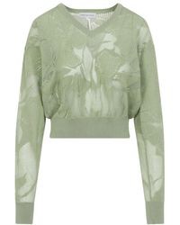 Dries Van Noten - Truien & Vesten ,Groen ,Katoen Truien Kleding Groen Ss 26 - Lyst