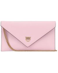 Pinko - Flat Purse Mini Vitello Seta - Lyst