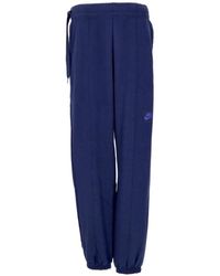 Nike - Fitness ,Blauw ,Katoen Fleece Dance Tracksuit Broek Middernacht Blauw - Lyst
