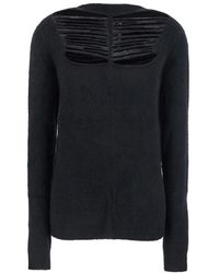 Rick Owens - Schwarzer Pullover Ls Top - Lyst