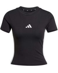 adidas - Essentials 3-Stripes Slim Baby Tee - Lyst