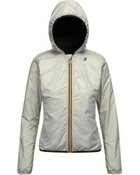 K-Way - Jassen ,Grijs ,Nylon Lily Plus. 2 Reversible - Lyst