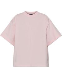 Jil Sander - Tops ,Roze ,Katoen T-Shirt Met Bedrukt Logo - Lyst