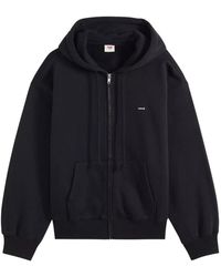 Levi's - Hoodies & Sweatvesten ,Zwart ,Everyday Fuul Zip Hoodie - Lyst