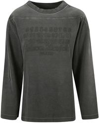 Maison Margiela - Hoodies & Sweatvesten ,Zwart ,Katoen Zwart Katoenen Sweatshirt - Lyst