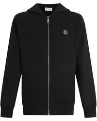 Philipp Plein - Hoodies & Sweatvesten ,Zwart ,Katoen Zip Hoodie Basic - Lyst