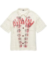 AVAVAV - Overhemden ,Wit ,Katoen Mesh Button Shirt - Lyst
