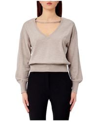 Liu Jo - V-Neck Knitwear - Lyst