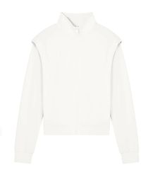 EA7 - Hoodies & Sweatvesten ,Wit ,Polyester Performance Stretch Jersey Sweatshirt - Lyst