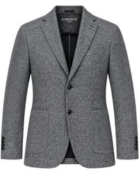 Circolo 1901 - Jassen ,Grijs ,Katoen Special Print Pied De Poule Blazer - Lyst