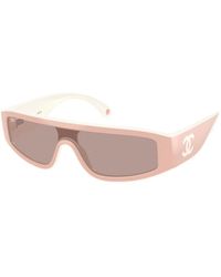 CHANEL - 18707N Shield Zonnebril - Lyst