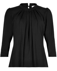 iN FRONT - Overhemden ,Zwart ,Polyester Bloemen 3/4 Mouwen Blouse Zwart - Lyst