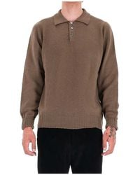 Drumohr - Truien & Vesten ,Bruin ,Wol Bruine Wol Polo Sweater - Lyst