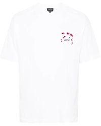 A.P.C. - Weiße t-shirts und polos, jersey bio farbe - Lyst
