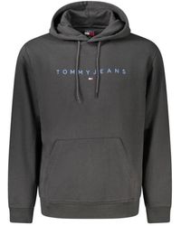 Tommy Hilfiger - Hoodies & Sweatvesten ,Zwart ,Katoen Zwarte Katoenen Trui - Lyst