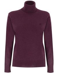 Etro - Truien & Vesten ,Rood ,Wol Zachte Wol Turtleneck Sweater - Lyst